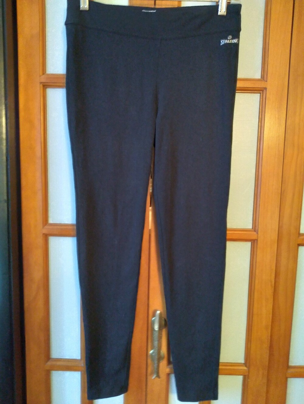 NWOT Womens Spalding  Black Ankle Leggings Sz M